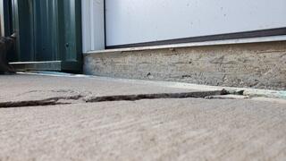 Because of the large crack, this concrete is starting to settle and become uneven. This is a very common problem among homeowners.