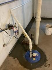 Our team installed a new drainage system leading to our highly powerful SuperSump sump pump system.