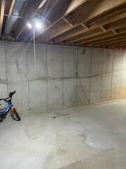 This is the side of the basement that was leaking every time it rained.