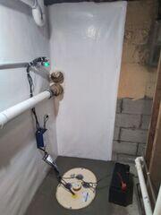 This TripleSafe sump pump system offers three levels of protection against basement moisture. Paired with our CleanSpace vapor barrier and WaterGuard perimeter drain, this homeowner will have maximum protection against unwanted moisture!