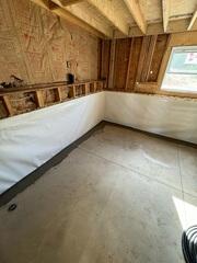 Our crew installed both our patented CleanSpace Wall System as well as our patented WaterGuard drainage into Abbe's basement.
