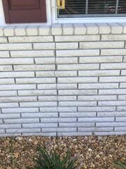 The homeowner suspected there might be a problem with their foundation after noticing vertical cracks on the exterior walls.