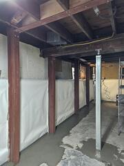 Our crew waterproofed this homeowner's basement and provided support for their foundation, giving them peace of mind for years to come.
