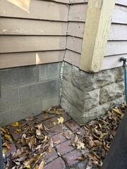 The addition was sinking away from the home. This needed to be stabilized and put back into it's original position before it got worse.