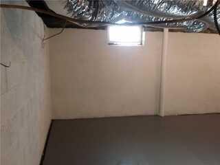 This was the wall that was bowing and needed wall reinforcements.