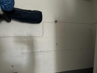 The homeowner had noticed several cracks appearing along the interior walls of their garage, a clear indication that the foundation had experienced settlement damage.
