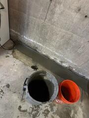 Completed Basement Drainage Installation