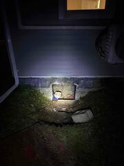This crawlspace needed a proper entry well so that it could be closed and locked, but also give easy access.