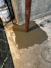 Lally Column Cemented in Foundation