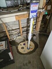 Our crew installed our powerful SuperSump Plus system, which features a cast-iron 1/3 horsepower Zoeller pump, capable of removing up to 2,600 gallons of water from the basement per hour!