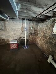 Our crew installed our powerful SuperSump system to combat the water seepage and effectively remove water from the basement.