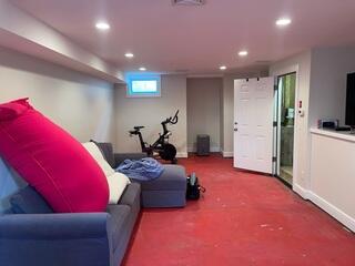 This basement was getting water seepage so a permanent, full perimeter system is needed.