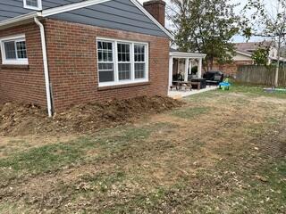 After the job is complete we backfill the piers with the soil used to create the trenches. This soil will settle and pack down over time.