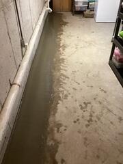Our team installed our patented WaterGuard system in this basement.