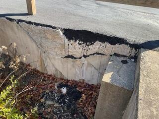 Cracked Retaining Wall