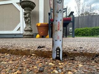 1 Inch Drop in Concrete