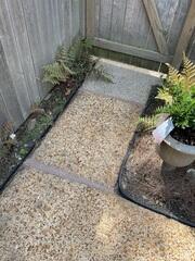 Sidewalk Lifted and Protected