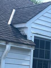 We see several sections of the home's exterior that required repair or replacement of the trim & flashing.