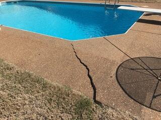 Cracked and Sinking Pool Concrete