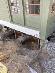 Helical Piers Installed to Home