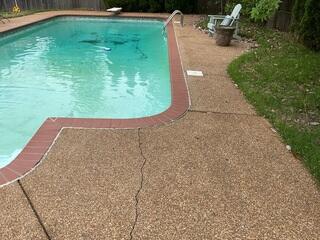 Cracked Concrete Pool Deck