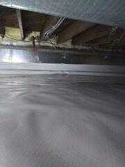Our CleanSpace vapor barrier was installed to protect this crawlspace from moisture in mold.