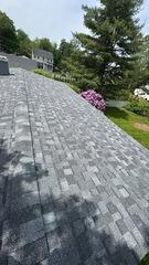 Here's the final result, a brand-new roof finished with IKO Dynasty shingles in the color Summit Grey. The fresh, clean look instantly updates the home's appearance, while the durable materials offer lasting protection and peace of mind for years to come.