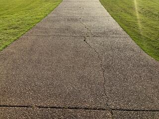 Cracked Concrete Driveway