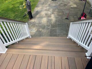 The view of the new deck & stairs gives you the full story. This was an amazing job done by the trusted contractors of Double R A Construction.