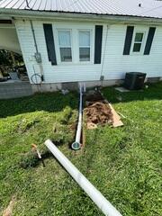 Discharge Pipe Allows Water to Be Carried Safely Away
