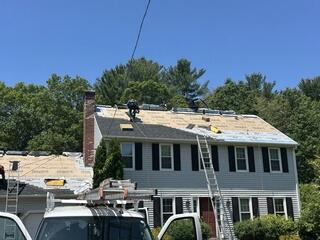 The VeloraONE Roof Underlayment is then installed over the rest of the roof deck, creating a secondary barrier that helps water slide off if it ever gets beneath a shingle, keeping the plywood dry and protected. With the waterproofing complete, the crew installs IKO Dynasty shingles in the color...