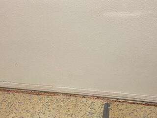 Water was seeping inside of this basement via the floor/wall joist. Creating a damp environment and water damage along the perimeter of the room where the floor and wall meet.