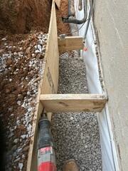 Covering the Drainage Pipe