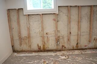Removing Everything to Get Drainage Installed.