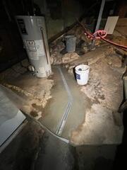 Drainage System Concreted into Foundation