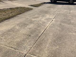 Cracked Driveway