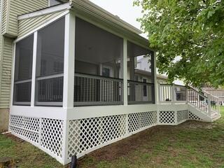 Left Side View - Trex Deck & Screen Porch Combo