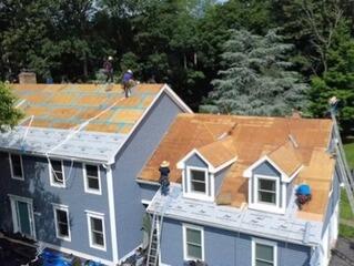 Seams Are Taped and Ice and Water Shield Is Installed