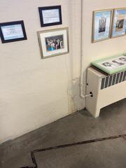 This photo was taken by our inspector upon initial inspection. We commonly see vertical hairline cracks like this in poured foundations.