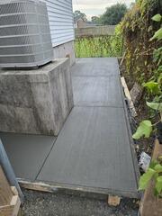 Walkway poured