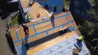 Seams Are Taped and Ice and Water Shield Is Installed