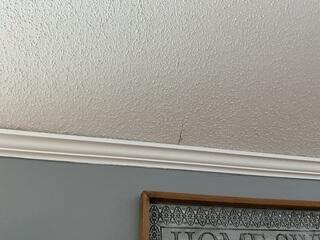 A sign of foundation settlement.