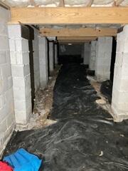 Dirt and moisture are a problem in any crawl space.