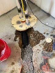 Step 3: Leading Water to Sump Pump