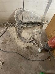 Excavation for the Sump Pump