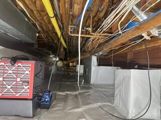 Waterproofed Crawl Space
