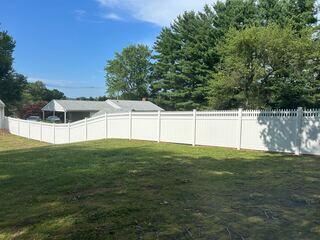 Beautiful White Vinyl Fence