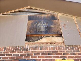 Removing the panels of gable.