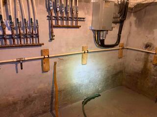 Water staining on walls