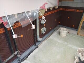 Partial interior drainage system in Beamsville, ON